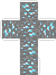Minecraft Paper Craft Diamond Ore By Galaxyartproduction2 On Deviantart Minecraft Blocks Minecraft Printables Minecraft
