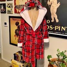 Peaches Dreams Intimates Sleepwear Peaches Dreams Christmas Reindeer Hooded Robe Poshmark
