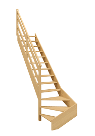 Escaliers métal & bois 1/4 tournant. Escalier 1 4 Tournant Bas Gauche Bois Hetre Soft Wood Scm 13 Mar Hetre L 81 9 Leroy Merlin