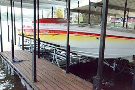 Lake of the ozarks is a reservoir created by impounding the osage river in the northern part of the ozarks in central missouri. Boat Lifts Lake Of The Ozarks New Used Boat Lifts For Sale Repairs