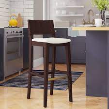 Check spelling or type a new query. Regal Beechwood Solid Back Upholstered Seat Bar Counter Stool Reviews Wayfair