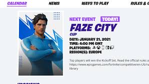 Whenever i go to create an account, with an untaken email/username, i get an error message above the create account button. Fortnite Faze City Cup Register Start Time Inter Ac Milan As Roma Cup Register Start Times Fortnite Insider