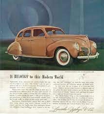 1939 Lincoln Zephyr V12 Four Door Sedan Classic Cars Trucks Car Ads Lincoln Zephyr