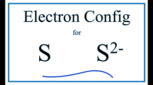 S 2 Electron Configuration Sulfide Ion Electron Configuration Electrons Configuration