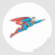 Superman Flying Right Classic Round Sticker Zazzle Com In 2021 Round Stickers Custom Stickers Graphic Design Tutorials