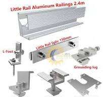 Solar Mounting Accessory For Panel L-foot Mid clamp End clamp Rail Aluminum  Railings Grounding clip