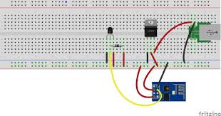 Fritzing Zeichnung Fur Den Standalone Betrieb Des Esp 01 Abb Alexander Merz Fritzing Wlan Modul Arduino Sensoren Arduino