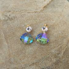 Light Blue Crystal Earrings Fashioncrab Com Blue Crystal Earrings Crystal Earrings Blue Crystals