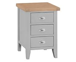 Perfect as a bedside table, the poitiers will bring style to any design of bedroom, not only does it offer beautiful style but as it has been designed with a triple drawer which enables you to be able to store away any. Willow Oak And Grey Large 3 Drawer Bedside Table