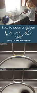 Cookie sheets, skillets with elongated. How To Clean A Kitchen Sink Grid Simply Designing With Ashley