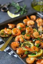 Crevettes Au Four Citron Romarin Crevettes Au Four Recette Recette Poisson