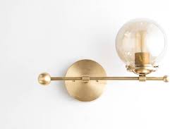 Modern Wall Sconce Brass Sconce Lights Mid Century Modern Etsy