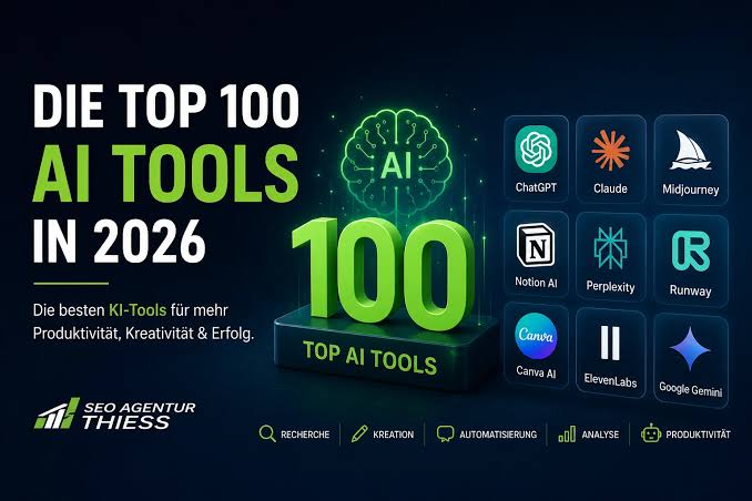 Die 100 besten KI-Tools 2026 im Überblick