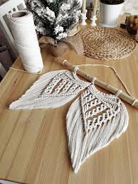 Bohemian macrame wall hanging diy pinterest ideas for mother's day. Macrame Angel Wings Wall Hanging Valentine Wings Angel Macrame Hygge Decor Boho Wall Decor Scandinavian Design Mother S Day Gift In 2021 Macrame Patterns Macrame Patterns Tutorials Macrame Design