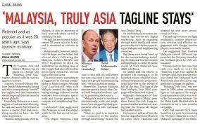 Items included 423 watches worth 78 million malaysian ringit malaysian history, according to the star newspaper. Malaysia Truly Asia Tagline Stays Matta