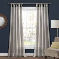 Burlap Knotted Tab Top Window Curtain Panel Set In 2020 Window Curtains Colorful Curtains Panel Curtains