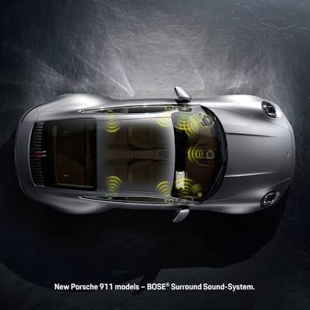 Porsche - The BOSE® Surround Sound System is optimally tuned to the specific interior acoustics of the #NewPorsche911 with a total output of 570 watts featuring 12 loudspeakers and amplifier channels including