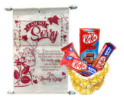 I'm sorry i hurt you i didn't mean to i'm sorry i hurt you, i regret it, i do. Sorry Gift For Girlfriend Sorry Scroll Card Basket With 4 Nestle Chocolate Apology Gifts Sorry Chocolate Gifts