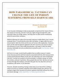 How Paramedical Tattoos can change the life of a person suffering from  self-harm scars by alodiem