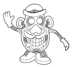 Sugar skull coloring page for dia de los muertos. Dia De Los Muertos Coloring Pages To Download And Print For Free