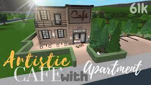 I was playing roblox bloxburg when all of. Bloxburg Artistic Cafe With Apartment 61k Youtube