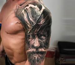 Contents  show 1 tattoo ideas for men. Old Man Face Tattoo By Arlo Tattoos Photo 22622