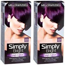 The most common purple hair dye material is cotton. 2 X Simply Bright Purple Passion High Colour Permanent Hair Dye Amazon Co Uk Beauty Permanent Hair Dye Dyed Hair Purple Violet Hair