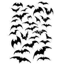 Bats Silhouettes Set Vector Image On Vectorstock Bat Silhouette Bat Art Bat Sketch