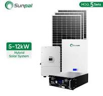 Sunpal 10kW/12kW Hybrid Solar Power System Kit For Home Use