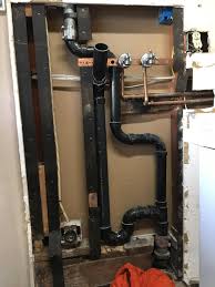 utility sink drain into a tight space