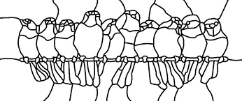 Birds On A Wire Stained Glass Birds On A Wire Outline Pattern Taken From A Pattern I Found I Couldn T Resit It Stained Glass Birds Stained Glass Patterns Making Stained Glass