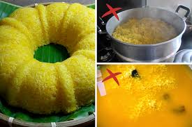 Cara Masak Pulut Kuning Biasanya Kita Perlu Merendam Beras Pulut Sebelum Dikukus Ia Bagi Memastikan Pulut Kuning Yang Dimasak Food Recipes Traditional Cakes