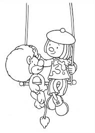 Get free printable coloring book pages with circus animals including a elephant, horse, tigers, dog, lion, seal, camel, monkey and more animals. Jojo And Goliat Sitting On The Swing In Jojo S Circus Coloring Page Netart