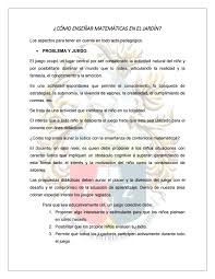 Juegos ludicos para nivel inicial. Como Ensenar Matematicas En El Jardin By Alma Ramirez Issuu