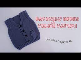 Kucuk Beylere Bu 1 Yas Baykuslu Erkek Bebek Yelek Modelini Ormek Isterseniz Ayrintili Yapilisi Sizlerle Bu Gu Bebek Sapkasi Orme Baby Knitting Patterns Bebek