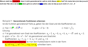 + cx + d dabei sind die exponenten von x natürliche zahlen! Wann Weiss Ich Wann Eine Funktion Ganzrational Ist Mathematik