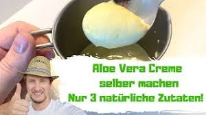 Diese sind zwar nicht dafür geeignet, schwere hautprobleme selbst zu behandeln. Aloe Vera Creme Selber Machen Einfaches Rezept 3 Zutaten Youtube