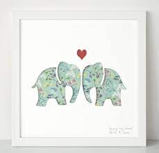 Always And Forever Elephants Wedding Gift Artwork Wedding Gift Art Wedding Gift Artwork Personalized Wedding Gifts