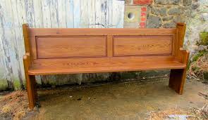 a victorian pitch pine church pew or
