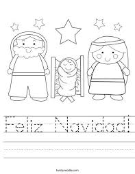 Feliz Navidad Worksheet Twisty Noodle Christmas Worksheets Christmas Classroom Preschool Christmas