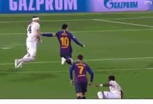 Vinicius junior scored a brace as real madrid defeated liverpool in the first leg of their champions league. Messi Goal Gifs Tenor