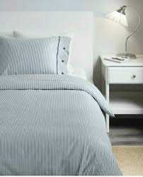 Look for luxury as well as casual beach home bedding: Ikea Nyponros King Duvet Cover W 2 Pillowcases Bed Set Striped Gray New Duvet Covers Bedding Sets Home Garden Worldenergy Ae