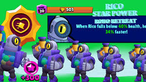 Rico's main attack is a burst of five bullets with a low spread that can bounce off of walls. Rico Get 500 Trophies New Insane Star Power Brawl Stars Youtube