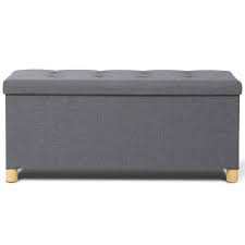 Ce banc de rangement avec une touche rustique dégage un charme vintage et sera un supplément intemporel à votre pièce. Banc Coffre De Rangement En Tissu Gris Anthracite 1 Metre Id Market