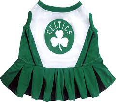Amazon.com : Pets First NBA Boston Celtics Dog Cheerleader Dress, X