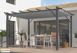 Tonnelle En Aluminium Gris 4 X 3 M Toile Polyester Gris 280 Gr M Pergola Aluminium Toit Pergola Tonnelle