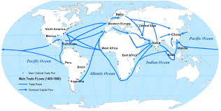 Major Global Trade Routes 1400 1800 Asia Pacific Ocean