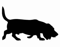 Basset Hound Clipart Black And White Basset Hound Dog Silhouettes Dog Silhouette Basset Hound Dog Hound Dog