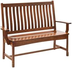 parron solid oak mission bench seat