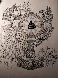 Maybe you would like to learn more about one of these? Valkyrie Mjolnir Munin Valknut Vegvisir Rune Viking Viking Tattoo Sleeve Viking Rune Tattoo Viking Tattoo Symbol